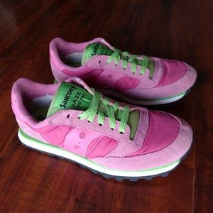 Saucony Jazz Low Pro Pink/Lime Green